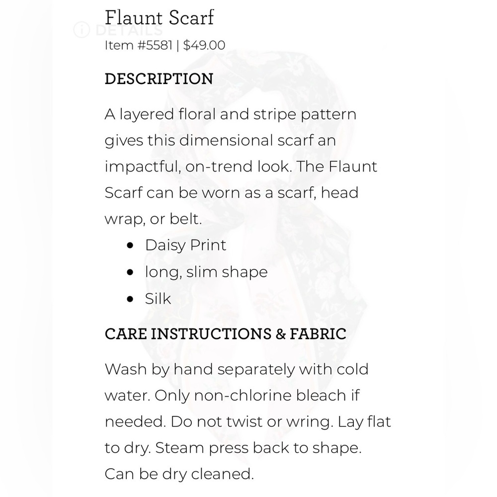 🎉⬇️ cabi Flaunt Scarf #5581 - Picture 7 of 7